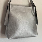 Γυναικεία τσάντα ώμου ασημί δερματίνη