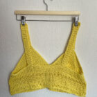 Πλεκτό crop top κίτρινο