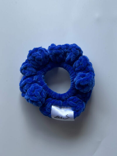 Χειροποίητο scrunchie μπλε