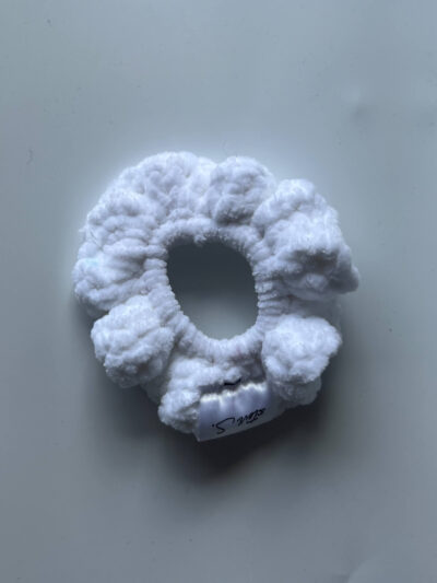 Χειροποίητο scrunchie λευκό
