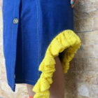 Τζιν φόρεμα χειροποίητο με πλεκτά κύματα