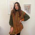 Πλεκτό χειροποίητο φόρεμα με κρόσια