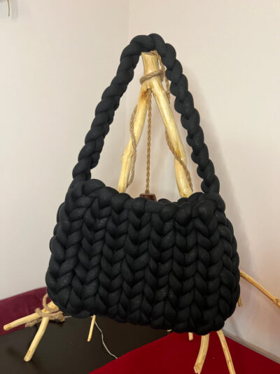 Τσάντα marshmallow Μαύρη