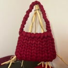 Τσάντα marshmallow μπορντό