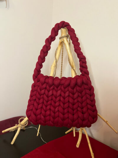 Τσάντα marshmallow μπορντό