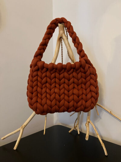 Τσάντα marshmallow κεραμιδί