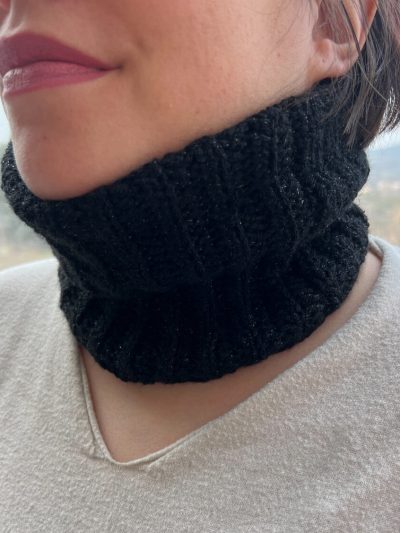 Λαιμός πλεκτός χειροποίητος μαύρος