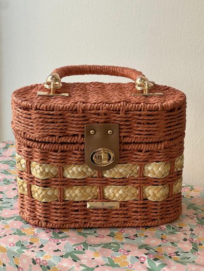 Ψάθινο τσάντα βαλιτσάκι bag to bag