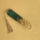 Χειροποίητος σελιδοδείκτης από υγρό γυαλί πράσινο