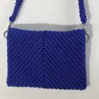 Πλεκτό τσαντάκι φάκελος Μπλε
