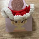 Χριστουγεννιάτικο Χειροποίητο Scrunchie με ακρυλικό και velvet νήμα