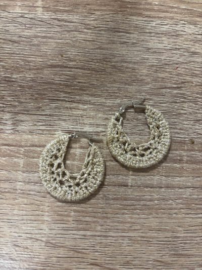 Χριστουγεννιάτικα πλεκτά χειροποίητα σκουλαρίκια κρίκοι