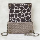 Πλεκτή τσάντα βάφλα μπέζ